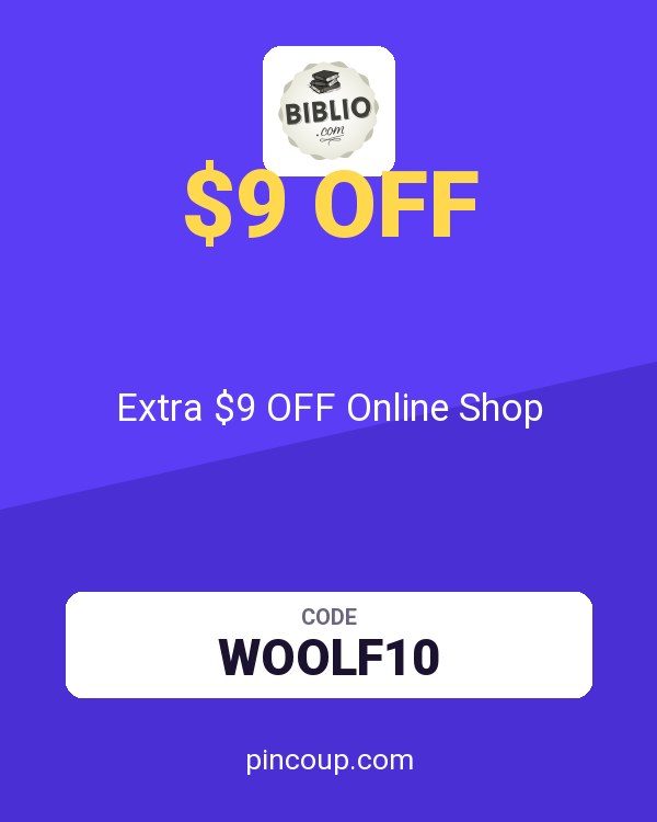 Biblio, Inc. coupon: Extra $9 OFF Online Shop