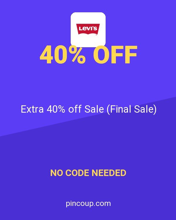 Levi's coupon: Extra 40% off Sale (Final Sale)