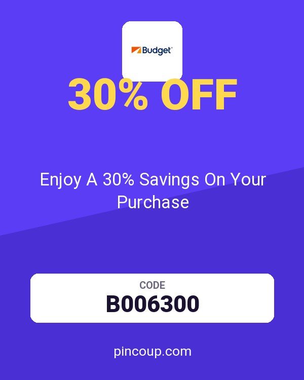 Budget Car Rental coupon: Enjoy A 30% Savings On Your Purchase
