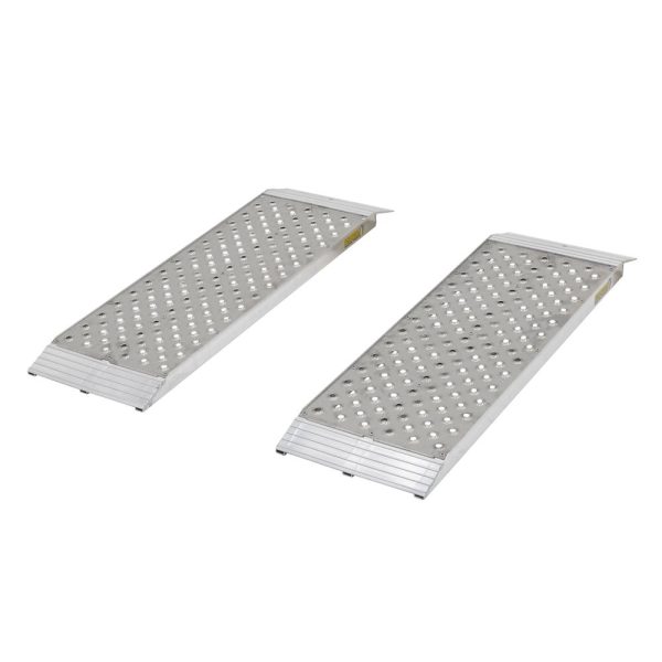 36"L x 12"W Guardian Aluminum Dual Runner Shed Ramps with Punch Plate Surface at Discount Ramps