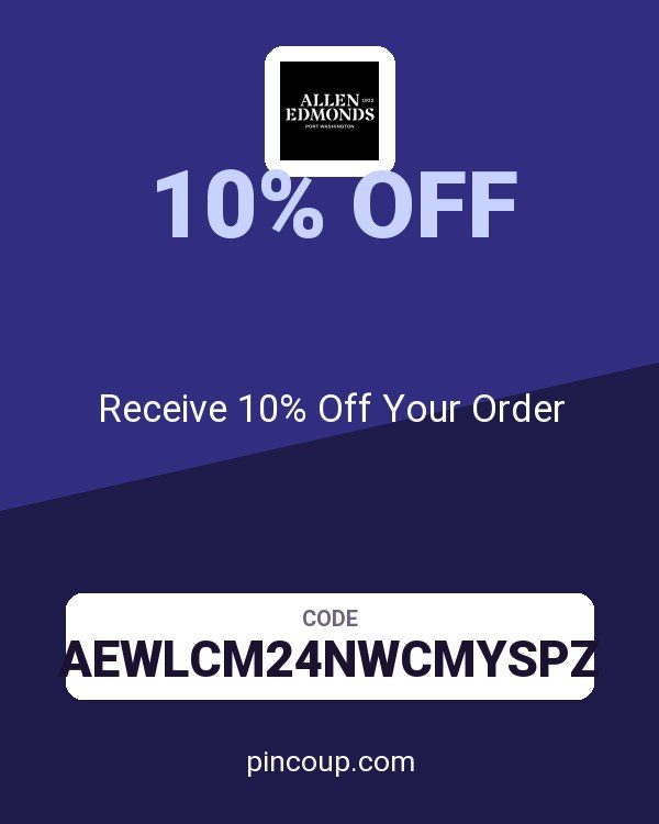 Allen Edmonds coupon: Receive 10% Off Your Order