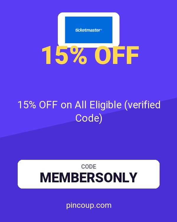 Ticketmaster coupon: 15% OFF on All Eligible (verified Code)