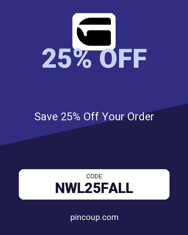 G-STAR coupon: Save 25% Off Your Order