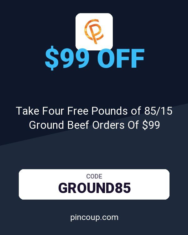 Piedmontese coupon: Take Four Free Pounds of 85/15 Ground Beef Orders Of $99