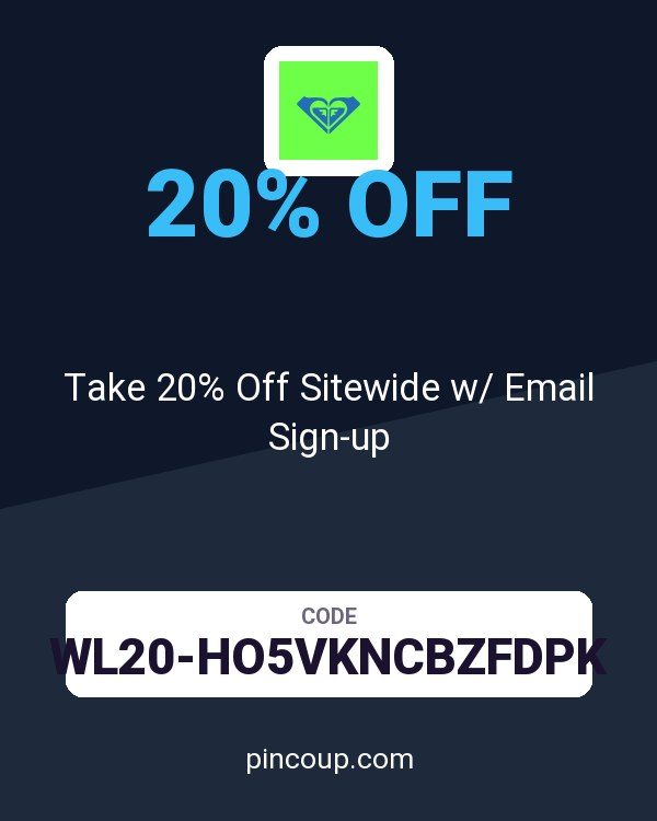 Roxy coupon: Take 20% Off Sitewide w/ Email Sign-up