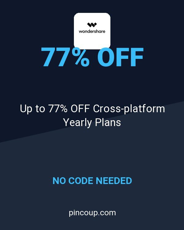 Wondershare Software coupon: Up to 77% OFF Cross-platform Yearly Plans