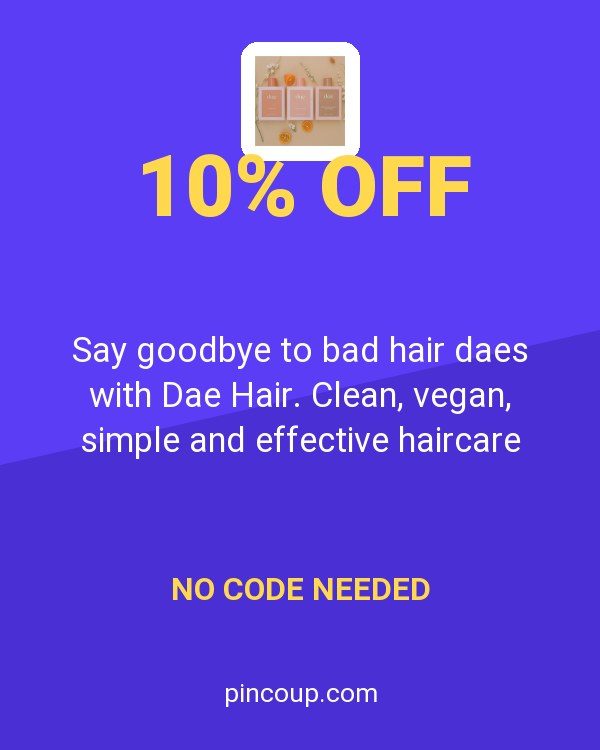 Say goodbye to bad hair daes with Dae Hair. Clean, vegan, simple and effective haircare infused with desert botanicals. Get 10% off your first purchase with code: HELLO10