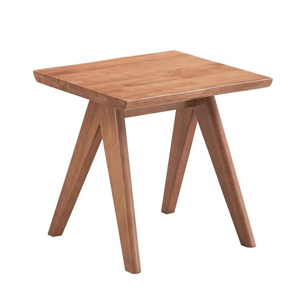 Manhattan Lane - Tina 22 Inch Side End Accent Table, Angled Legs, Natural Wood Finish - Brown at Best Buy