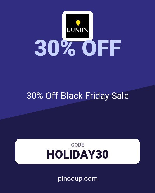 Lumin coupon: 30% Off Black Friday Sale