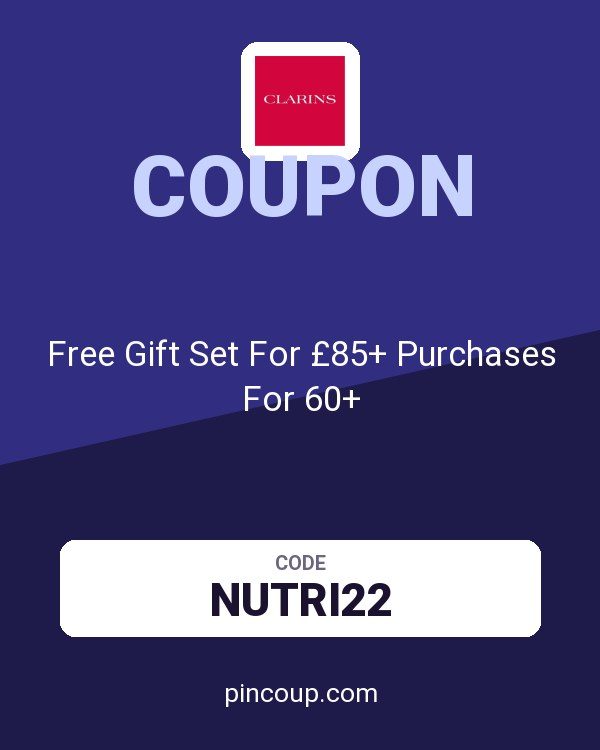 Clarins coupon: Free Gift Set For £85+ Purchases For 60+