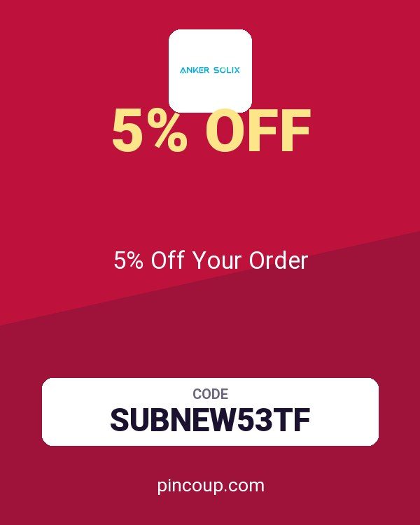 Anker SOLIX coupon: 5% Off Your Order