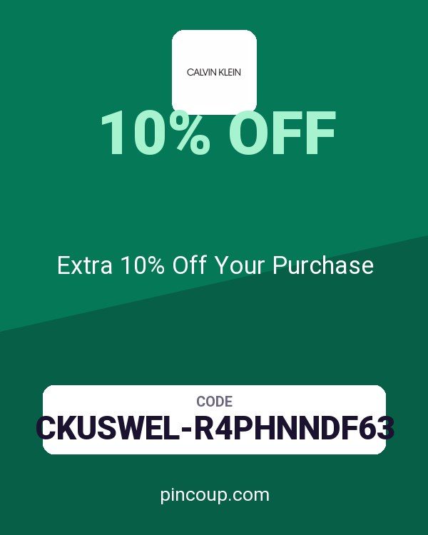 Calvin Klein coupon: Extra 10% Off Your Purchase