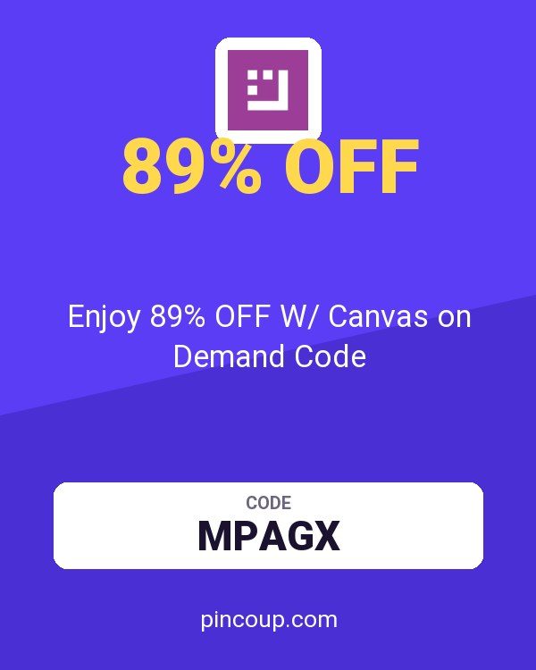 Enjoy 89% OFF W/ Canvas on Demand Code