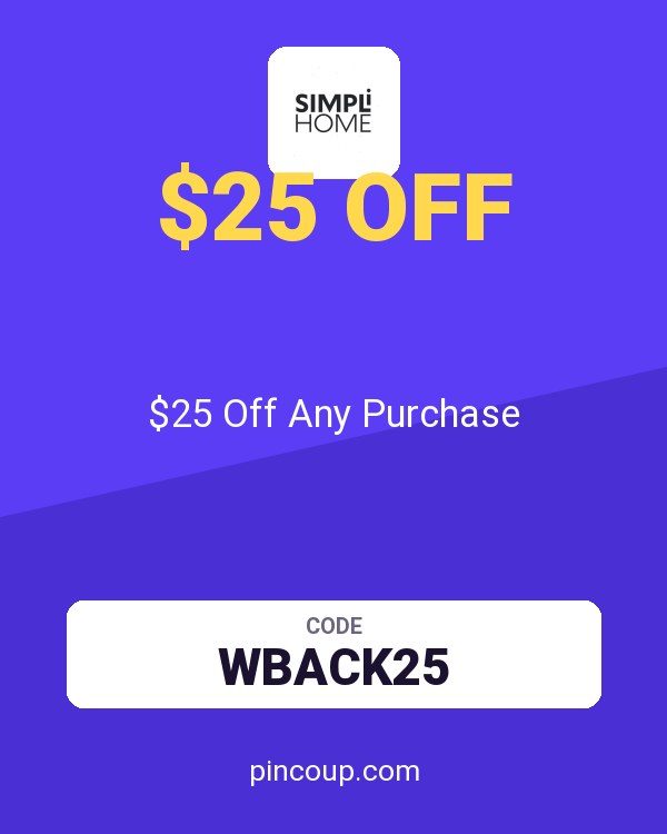 simpli-home coupon: $25 Off Any Purchase