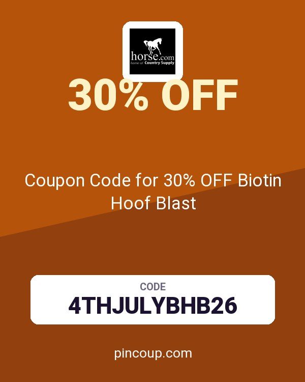 Horse.com: Coupon Code for 30% OFF Biotin Hoof Blast