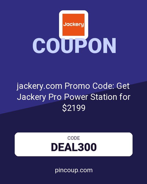 jackery.com Promo Code: Get Jackery Pro Power Station for $2199