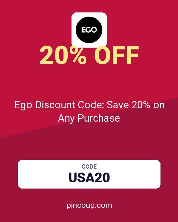 Ego (US & CA) coupon: Ego Discount Code: Save 20% on Any Purchase