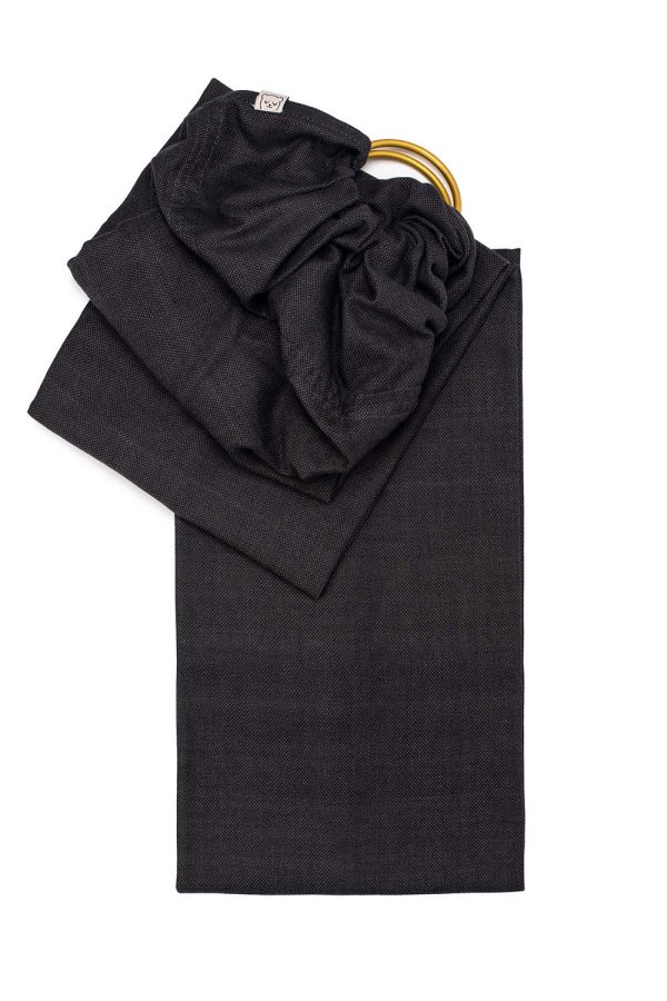 Simple Black - Signature Handwoven Ring Sling - Standard Length at Baby Tula