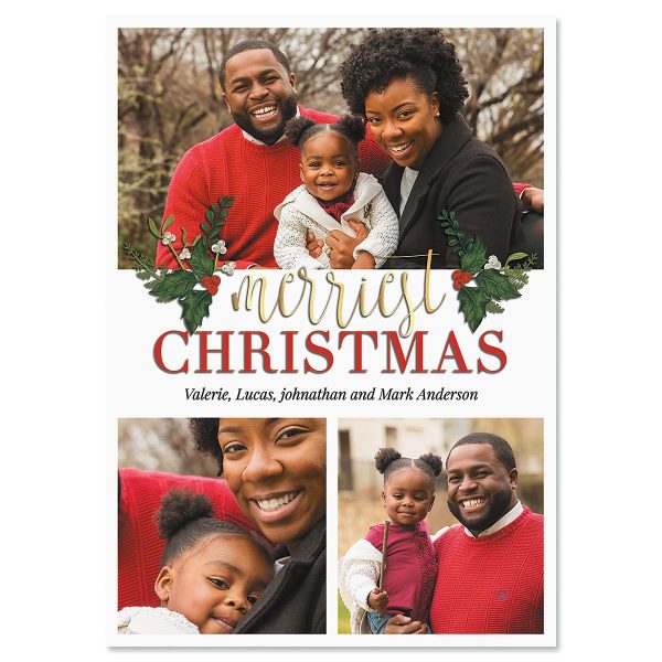 3 Greetings Photo Christmas Cards - 20 Count at Colorful Images