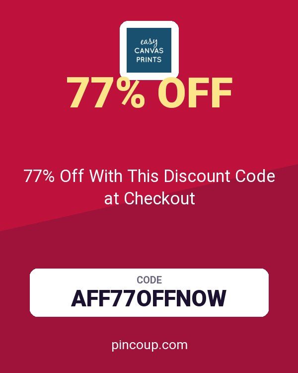 Easy Canvas Prints coupon: 77% Off With This Discount Code at Checkout