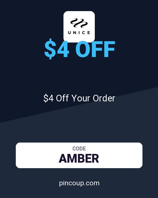 UNice coupon: $4 Off Your Order