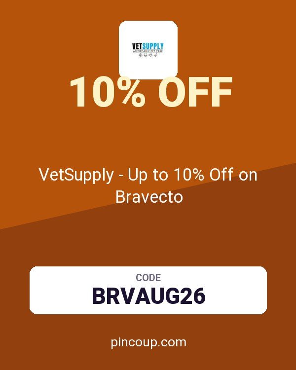 VetSupply.com.au coupon: VetSupply - Up to 10% Off on Bravecto