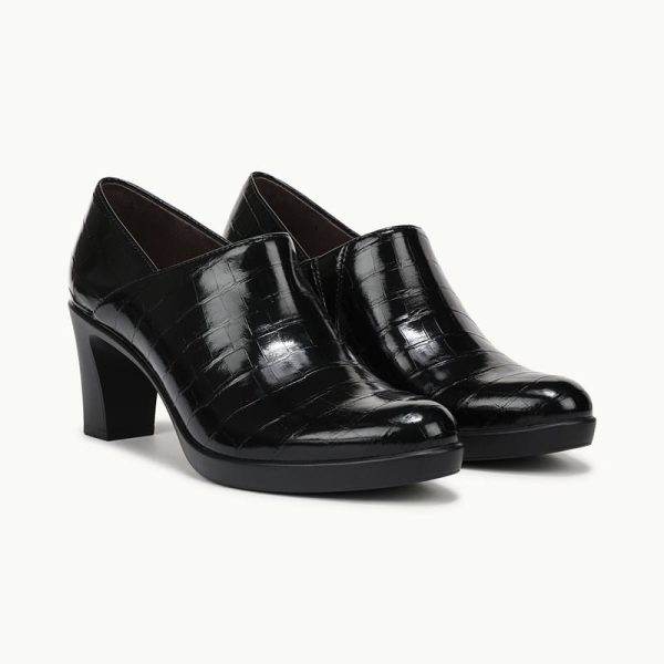 LifeStride Elegant Pump Shoes (Black Croco Faux Leather) Fabric 7.0 W