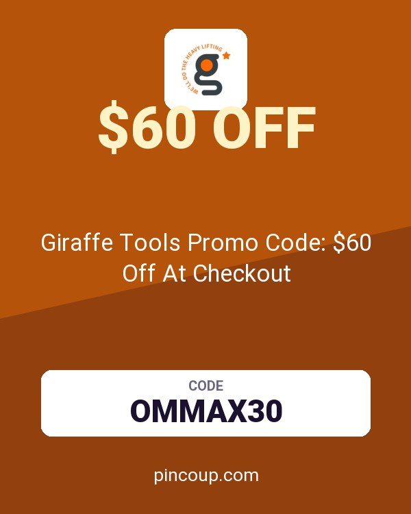 Giraffe Tools Promo Code: $60 Off At Checkout