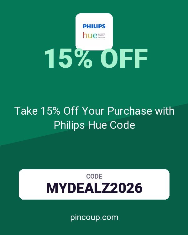 Take 15% Off Your Purchase with Philips Hue Code
