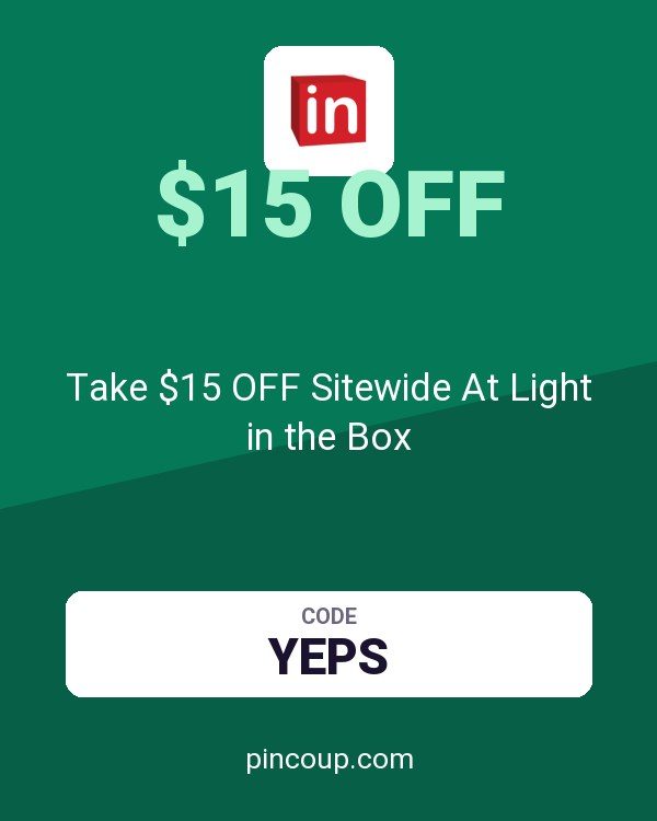 Take $15 OFF Sitewide At Light in the Box
