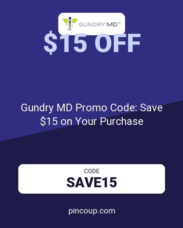 Gundry MD Promo Code: Save $15 on Your Purchase