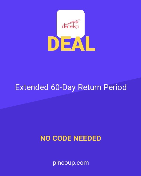 Dansko coupon: Extended 60-Day Return Period