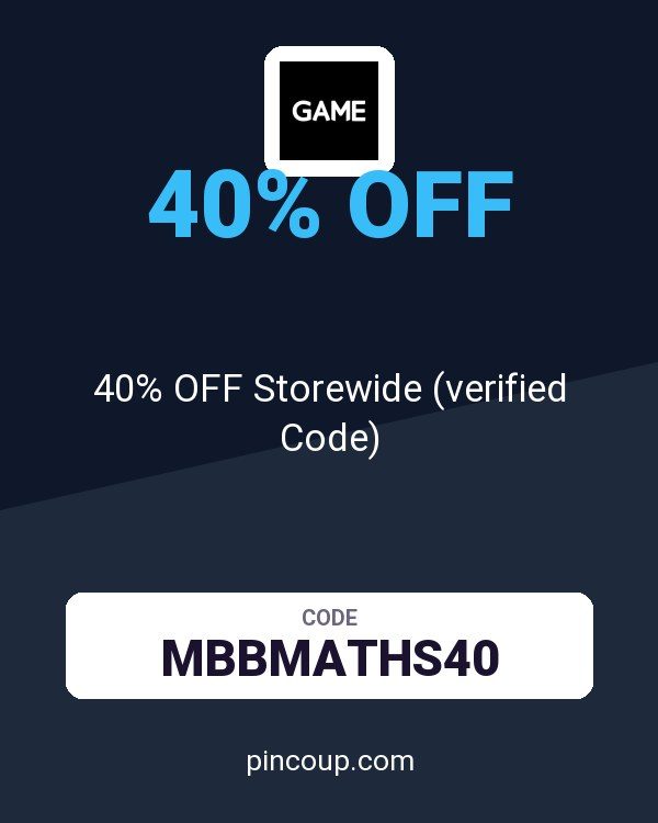 GAME coupon: 40% OFF Storewide (verified Code)