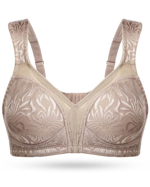 Vibecurve® Full Coverage Non Padded Wireless Bra Plus Size Minimizer Bras, Nude · 44(100) · B
