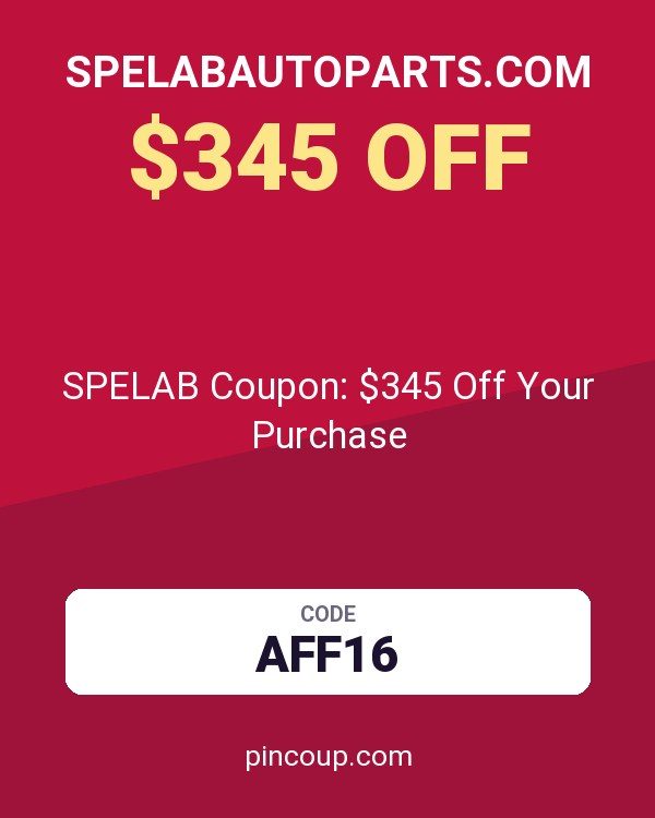 Spelabautoparts.com: SPELAB Coupon: $345 Off Your Purchase