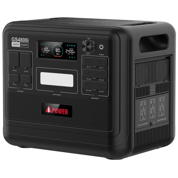 2048Wh 2400W Portable Power Station LiFePO4 Solar Generator GS4800i at AiPower