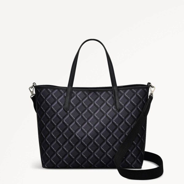 Open Top Black Grab Bag Southwell Gardens Abstract Geo SS25 Radley