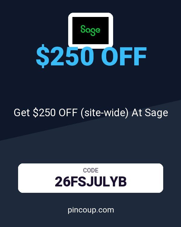 Get $250 OFF (site-wide) At Sage