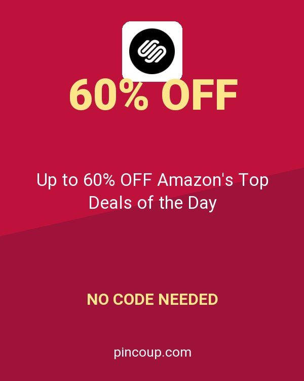 Squarespace coupon: Up to 60% OFF Amazon's Top Deals of the Day