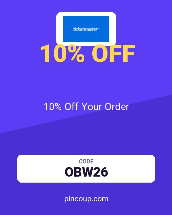 Ticketmaster coupon: 10% Off Your Order