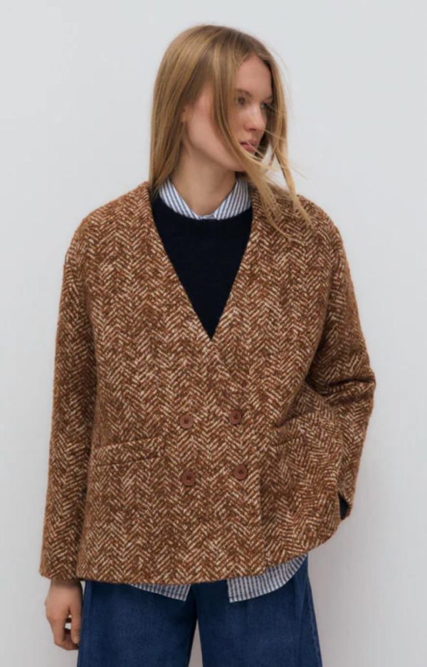 Daniela Blazer In Camel Touch at Shop Simon
