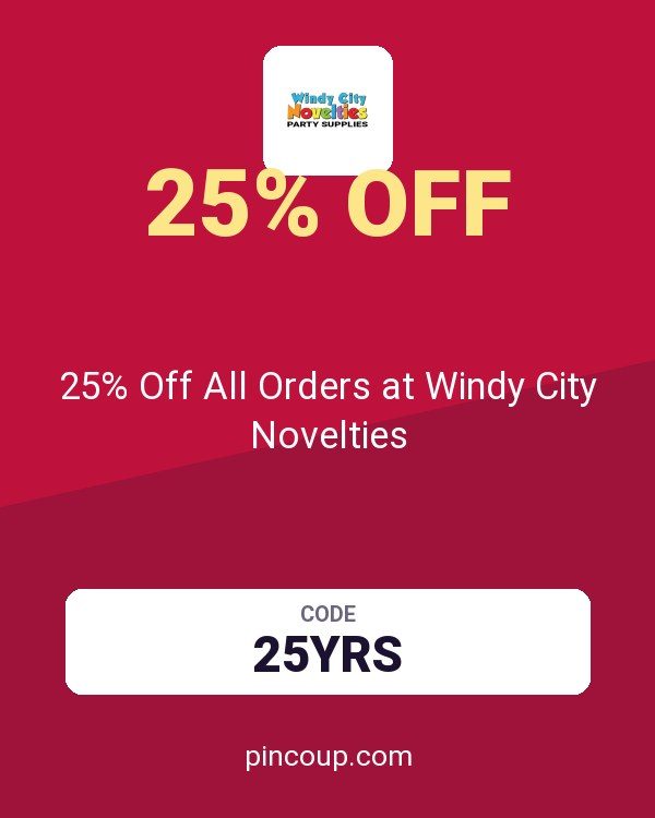 25% Off All Orders at Windy City Novelties