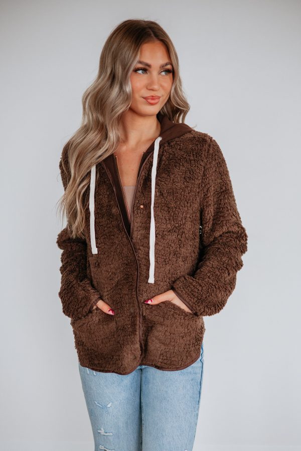 Myah Sherpa Jacket at Wild Oak Boutique