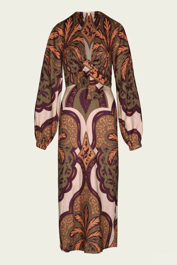 Across Paradise Dress in Olive - 6 US at American National Standards Institute Inc.