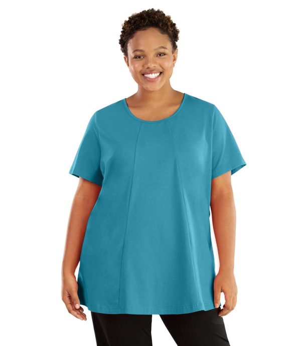 Stretch Naturals Lite Swing Top - FINAL SALE, 4X / Aquamarine at JunoActive