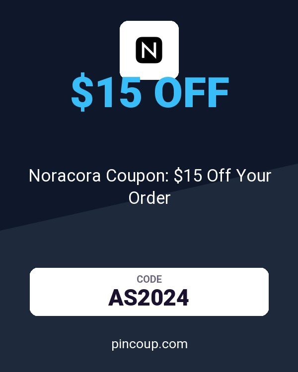 Noracora Coupon: $15 Off Your Order