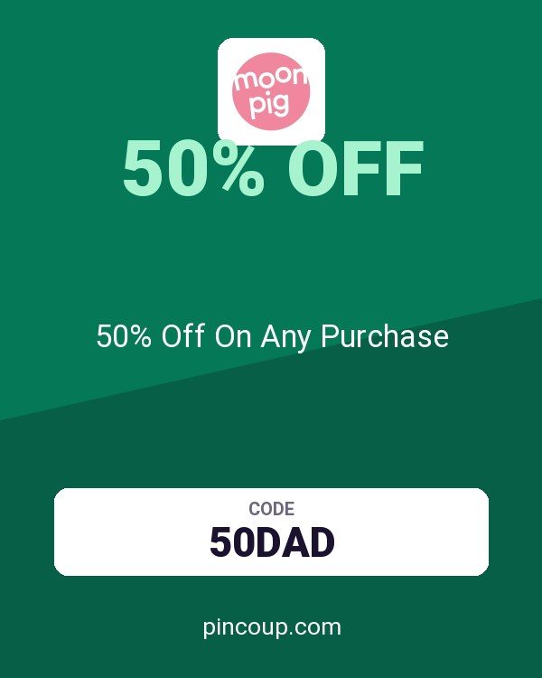 Moonpig coupon: 50% Off On Any Purchase