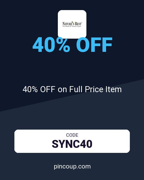 Nature's Best coupon: 40% OFF on Full Price Item