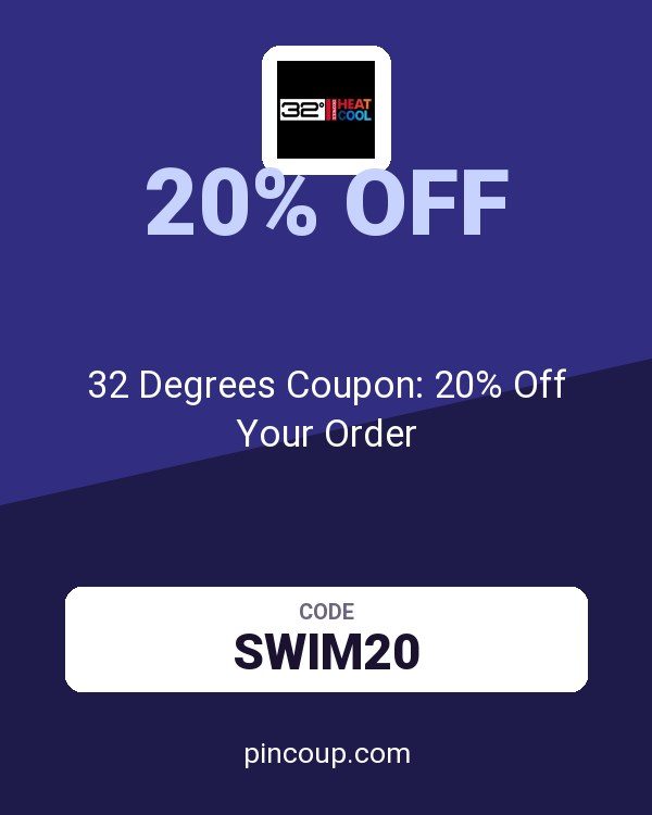 32 Degrees Coupon: 20% Off Your Order