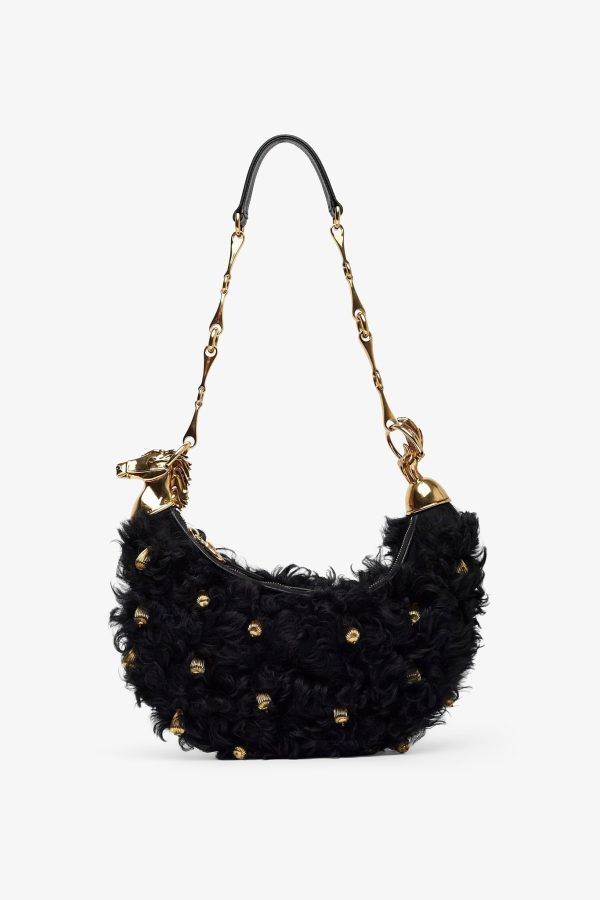 Chain horse black shoulder bag at Savannah's